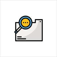 A magnifying icon with a magnifying glass vector