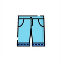 A pair of blue jeans on a white background vector
