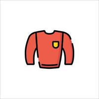A red sweater with a yellow pocket on the front vector