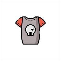 A t - shirt with a skull on it vector