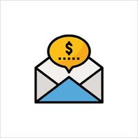 Email envelope icon illustration vector