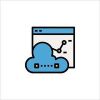 Cloud computing icon illustration vector