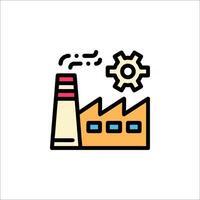 An icon of a factory with gears and gears vector