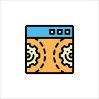 A computer with gears on it vector