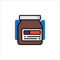 A jar of nutella icon on a white background vector