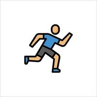 A man running icon in a flat style vector