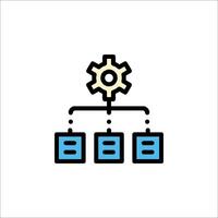 A gear wheel and a computer on a white background vector