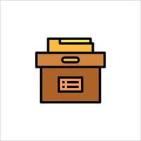 A file box icon on a white background vector