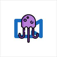 Jellyfish icon for a website vector