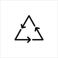 A triangle with arrows pointing to the left and right vector