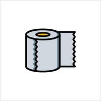 A roll of toilet paper icon on a white background vector