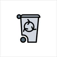 A trash can icon on a white background vector