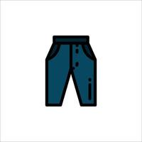 A blue pair of pants on a white background vector