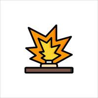 A cartoon explosion icon on a white background vector