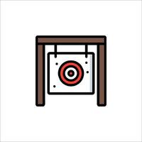 A red and white arrow target on a table vector