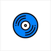 A blue record icon on a white background vector