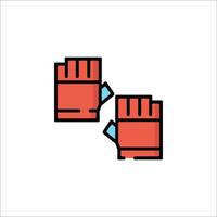 Two red gloves on a white background vector