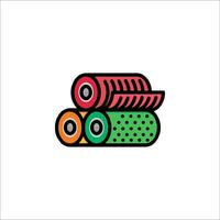 A stack of rolls of toilet paper vector