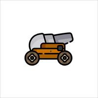 A cartoon cannon on a white background vector