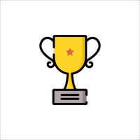A trophy cup icon on a white background vector