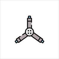 A simple icon of a propeller on a white background vector