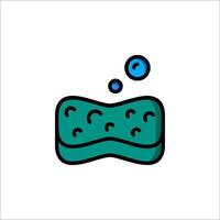 A sponge with bubbles on it vector