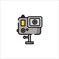 An icon of a camera on a tripod vector
