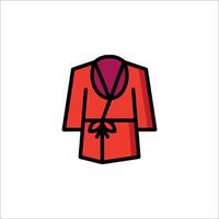 A red robe with a purple bow on it vector