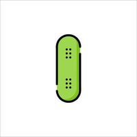 A green skateboard with holes in it vector