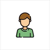 A man avatar icon on a white background vector