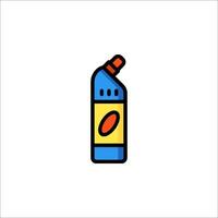 A bottle of cleaning solution icon on a white background vector