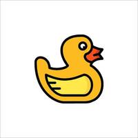 A yellow duck icon on a white background vector