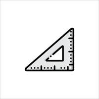 A triangle with a ruler on it vector