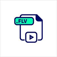 Flv file icon vector