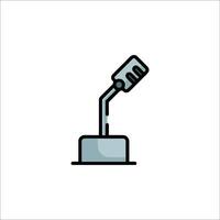 A microphone icon on a white background vector