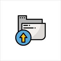A file icon with an arrow pointing up vector