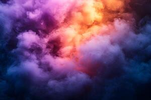 Vivid Colorful Smoke Cloud in Abstract Artistic Background for Creative Design Projects photo