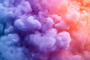 Vibrant Abstract Smoke Clouds in Soft Gradient Colors for Creative Design photo