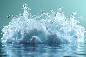 Dynamic Water Splash with Droplets in Motion for Background Design photo
