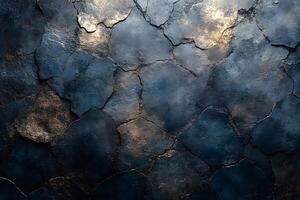 Dark Textured Abstract Background with Dramatic Metallic Highlights for Modern Design photo