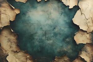 Weathered Vintage Wall Texture with Peeling Paint for Design and Background Use photo