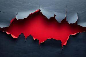 Dynamic Abstract Design with Red and Black Torn Paper Texture for Creative Projects photo
