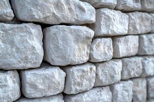 Rustic White Stone Wall Texture for Architectural and Design Projects photo