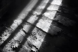 Monochrome Light Patterns on Rustic Textured Surface for Creative Design photo