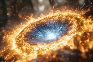 Fiery Portal Conceptual Vortex of Energy and Light for Science Fiction Design photo