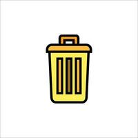 A trash can icon on a white background vector