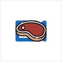Steak icon on white background vector