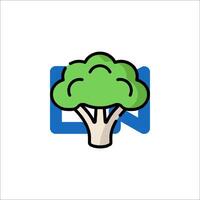 A logo for a company that sells broccoli vector
