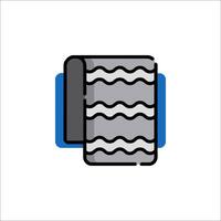 A roll of toilet paper icon vector
