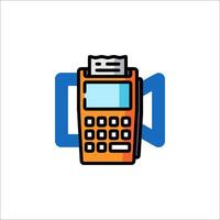 A phone icon with a calculator on it vector